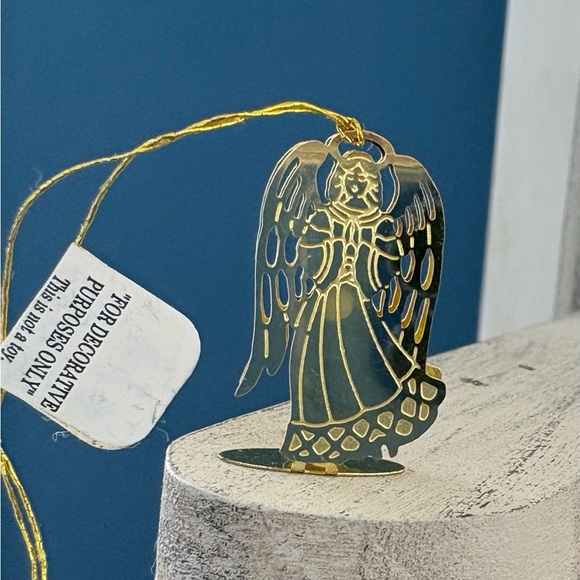 Mini brass holiday ornaments, vintage, new with tags. - Picture 4 of 5